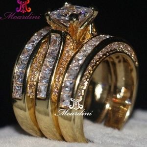 Princess Cut Jewelery 3 In 1 ring